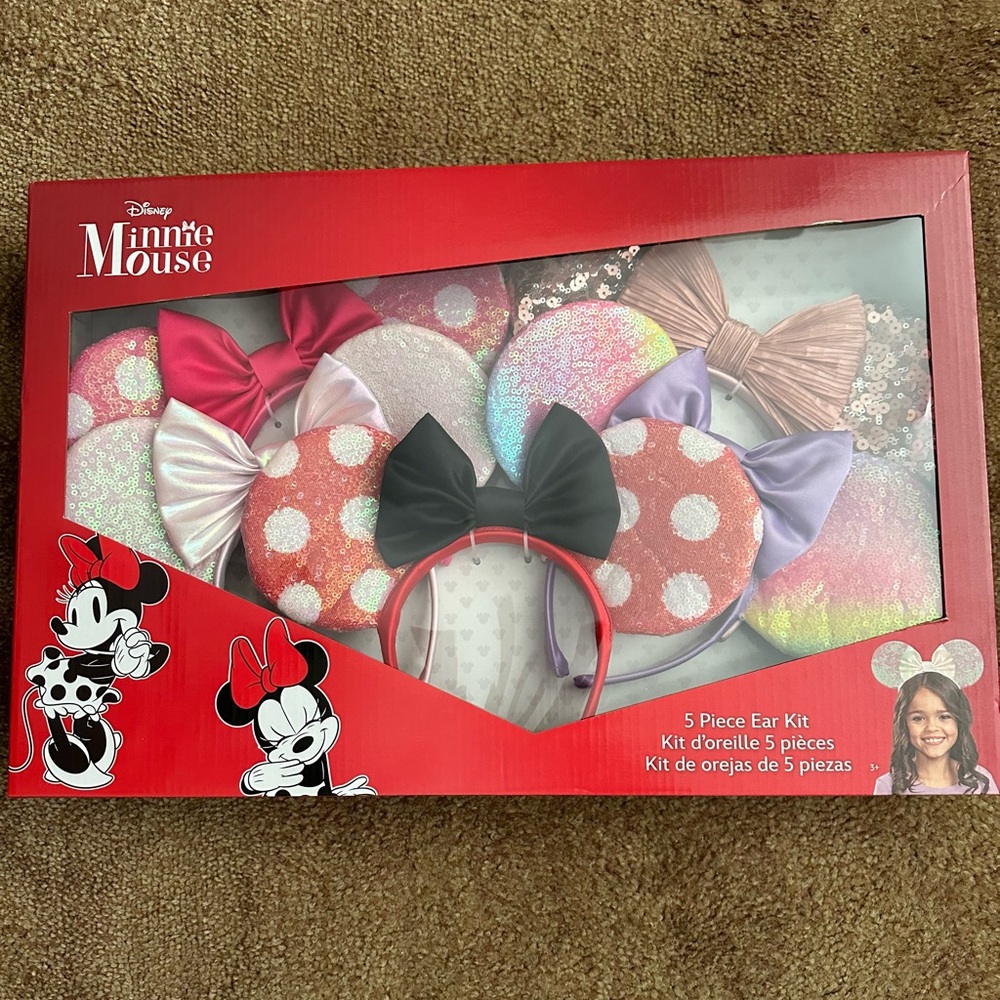 Disney Minnie Mouse 5 piece Ears Headbands for Disney Land World vacation